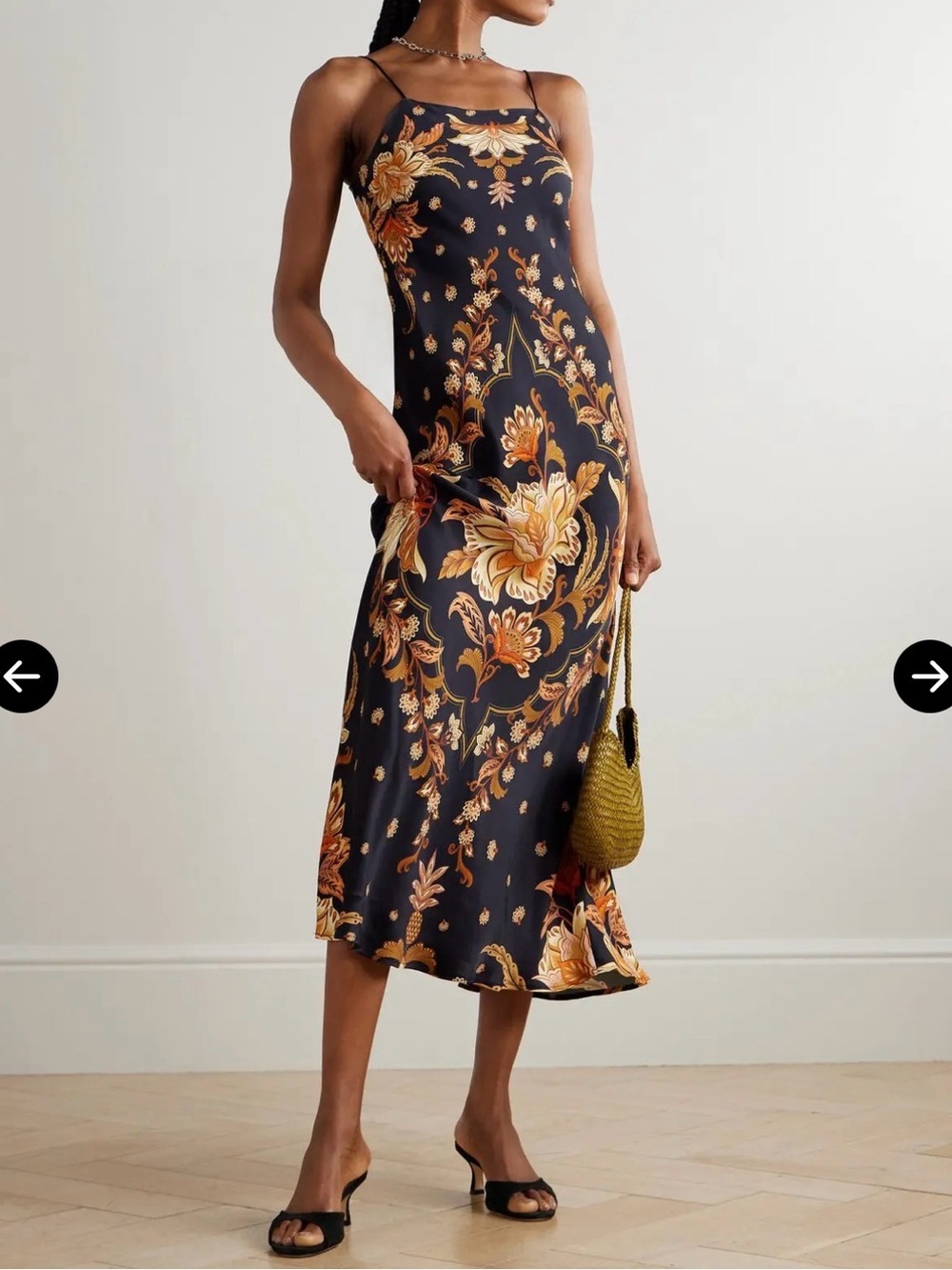 NWT FARM RIO Majestic Garden Maxi Dress - Black